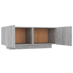Berkfield Home TV Cabinet Grey Sonoma 100x35x40 cm Engineered Wood - Size: 100 x 35 x 40 cm - thumbnail 3