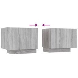 Berkfield Home TV Cabinet Grey Sonoma 100x35x40 cm Engineered Wood - Size: 100 x 35 x 40 cm - thumbnail 6