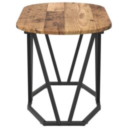 Berkfield Home Coffee Table Old Wood 80x40x40.5 cm Engineered Wood & Metal in Brown - thumbnail 5