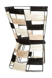 Orsina Stylish Design Beige, Black & White Chair, Contemporary Occasional Chair, Comfortable Accent Chair - thumbnail 5