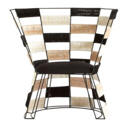Orsina Stylish Design Beige, Black & White Chair, Contemporary Occasional Chair, Comfortable Accent Chair - thumbnail 6