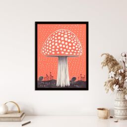 Wee Blue Coo Wall Art Print Fairy Fungi Toadstool Fly Agaric Coral Living Room Framed - Size: A4 - thumbnail 4