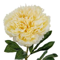 Lemon Pavilion Furniture and Decor Large Buttermilk Double Peony Stem Artificial Flower - L19xW19xH95 cm in Cream - thumbnail 3