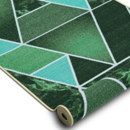 RugsX Anti-Slip Triangles Runner in Green - Size: 57 cm x 150 cm - thumbnail 2
