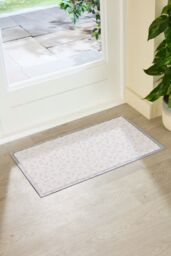 Artsy Mats Neutral Leaf Indoor Outdoor Doormat (70 x 40cm) in Beige - Size: 40 cm x 70 cm - thumbnail 1
