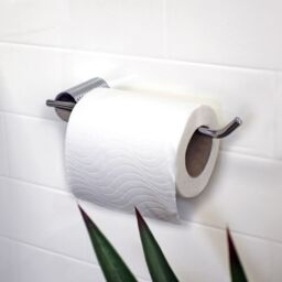 Showerdrape Vitality Chrome Stainless Steel Wall Mounted Toilet Roll Holder in Metallic Silver - thumbnail 2