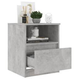Berkfield Home Durable Bed Cabinets 2 pcs Concrete Grey 40x40x50 cm Engineered Wood - Size: 40 x 40 x 50 cm - thumbnail 7