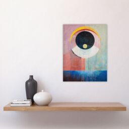 "Artery8 Abstract Circle Eye Dripping Artwork Modern Wall Art Print - Size: W24"" x H32""" - thumbnail 4