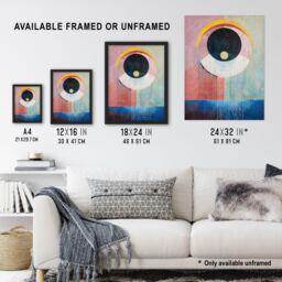 "Artery8 Abstract Circle Eye Dripping Artwork Modern Wall Art Print - Size: W24"" x H32""" - thumbnail 3
