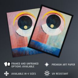 "Artery8 Abstract Circle Eye Dripping Artwork Modern Wall Art Print - Size: W24"" x H32""" - thumbnail 2