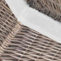 Red Hamper Wicker Taupe Wash Finish Storage Hamper Basket in Grey - thumbnail 2