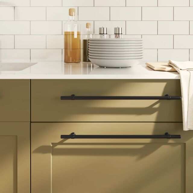 Berkfield Home Cabinet Handles 20 pcs Black 320 mm Stainless Steel - image 1