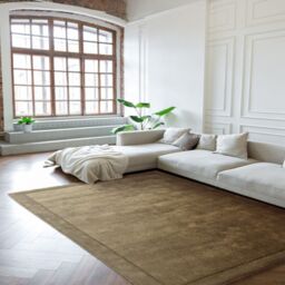 The Rug Shop UK Green Handmade Modern Easy to clean Plain Border Area Rug - Size: 160 cm x 230 cm - thumbnail 1