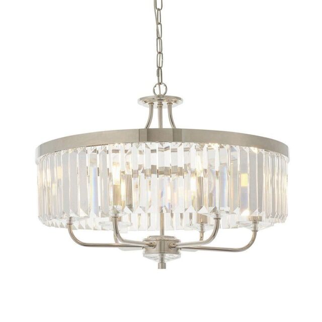 Netlighting 'ASCOLI' Stylish Dimmable Indoor Modern 6 Light Glass Ceiling Pendant in Grey - image 1