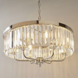 Netlighting 'ASCOLI' Stylish Dimmable Indoor Modern 6 Light Glass Ceiling Pendant in Grey - thumbnail 3