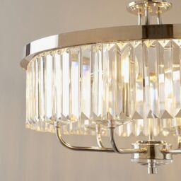 Netlighting 'ASCOLI' Stylish Dimmable Indoor Modern 6 Light Glass Ceiling Pendant in Grey - thumbnail 5