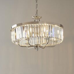 Netlighting 'ASCOLI' Stylish Dimmable Indoor Modern 6 Light Glass Ceiling Pendant in Grey - thumbnail 2