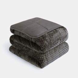 OHS Waffle Fleece Soft Warm Weighted Blanket - 8kg in Charcoal - Size: 150 cm x 180 cm - thumbnail 5