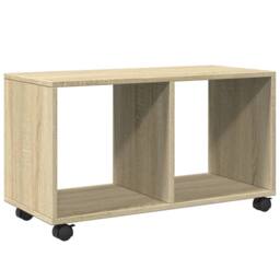 Berkfield Home vidaXL¬†Rolling¬†Cabinet¬†Sonoma Oak 72x33x42.5 cm Engineered Wood in Light Tan