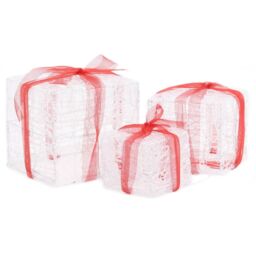 Berkfield Home Decorative Acrylic Christmas Gift Boxes 3 pcs Colourful - thumbnail 4