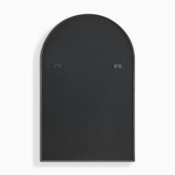 FurnitureboxUK Charlie Black Metal Large 110x70cm Ovemantle Arch Mirror - Size: 110x70 cm - thumbnail 5