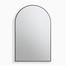 FurnitureboxUK Charlie Black Metal Large 110x70cm Ovemantle Arch Mirror - Size: 110x70 cm - thumbnail 3