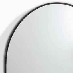 FurnitureboxUK Charlie Black Metal Large 110x70cm Ovemantle Arch Mirror - Size: 110x70 cm - thumbnail 6