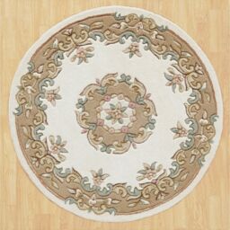 The Rug Shop UK Cream Handmade Traditional Easy to clean Floral Area Rug - Size: 200 cm x 280 cm - thumbnail 4