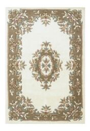 The Rug Shop UK Cream Handmade Traditional Easy to clean Floral Area Rug - Size: 200 cm x 280 cm - thumbnail 3