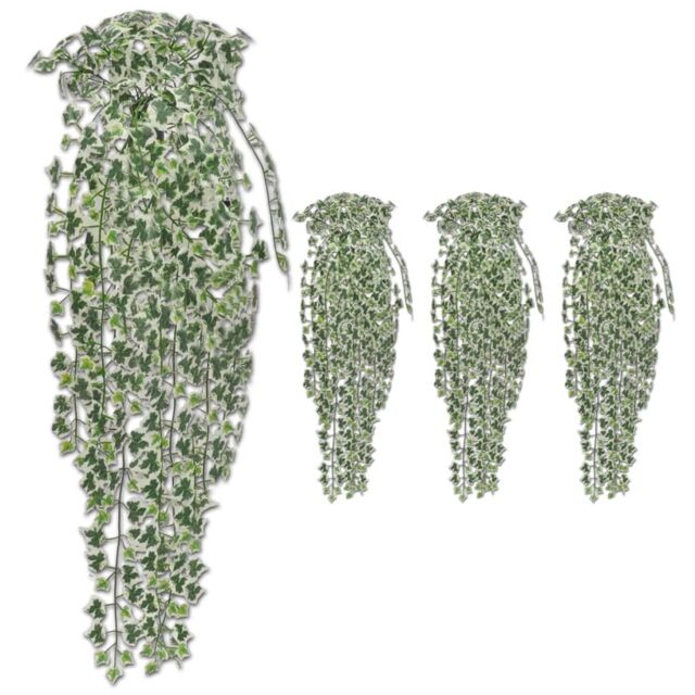 Berkfield Home Artificial Ivy Bushes 4 pcs Variegated 90 cm in Green - image 1