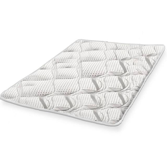 The White Stone Breathable Mattress Topper, 5 cm Height, Ergonomic & Anti-dust Mite - 100 x 190 cm in White - Size: EU Single - image 1