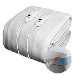 Dreamcatcher Luxury Polyester Electric Blanket Heated Fully Fitted Under Blanket 3 Heat Settings - Single/Double/King/Super King - Size: Super King - thumbnail 1