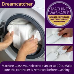 Dreamcatcher Luxury Polyester Electric Blanket Heated Fully Fitted Under Blanket 3 Heat Settings - Single/Double/King/Super King - Size: Super King - thumbnail 7