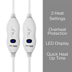 Dreamcatcher Luxury Polyester Electric Blanket Heated Fully Fitted Under Blanket 3 Heat Settings - Single/Double/King/Super King - Size: Super King - thumbnail 6