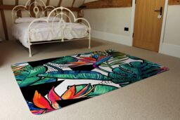 Benjamin Tate Design Flowers With Contour Designer Rug in Natural - Size: Large - thumbnail 3