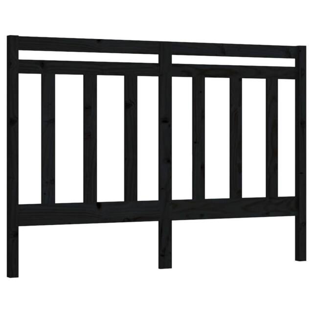 Berkfield Home Bed Headboard Black 166x4x100 cm Solid Wood Pine - Size: 166 x 4 x 100 cm - image 1