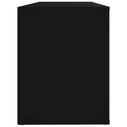 Berkfield Home Shoe Cabinet Black 100x35x45 cm Engineered Wood - Size: 100 x 35 x 45 cm - thumbnail 6