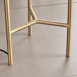 FurnitureboxUK Suri Brass Plated Boho Triple Floor Lamp 3 With White Shades in Gold - thumbnail 4