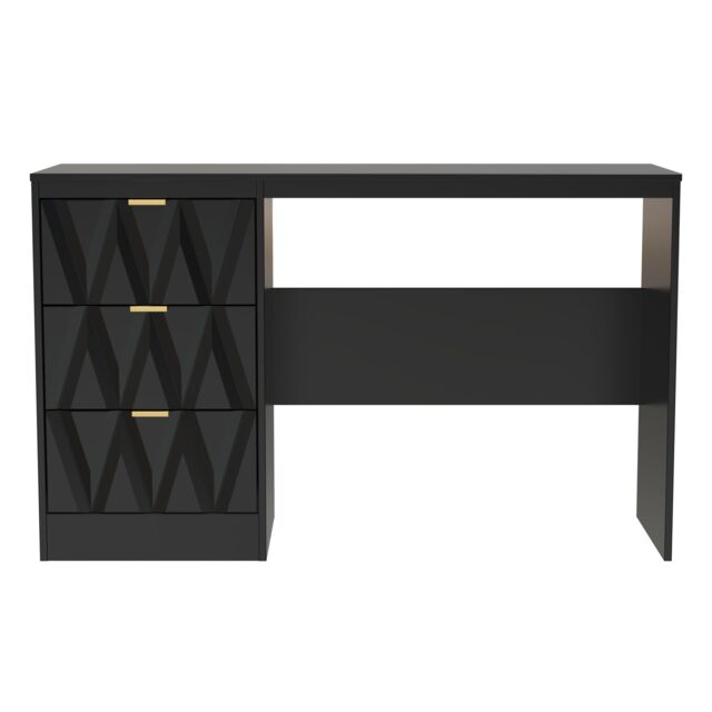 Ready Assembled 2 U Washington 3 Drawer Desk (Ready Assembled) in True Black - image 1