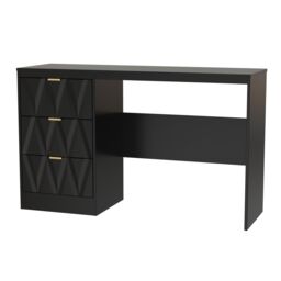 Ready Assembled 2 U Washington 3 Drawer Desk (Ready Assembled) in True Black - thumbnail 3