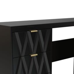 Ready Assembled 2 U Washington 3 Drawer Desk (Ready Assembled) in True Black - thumbnail 4