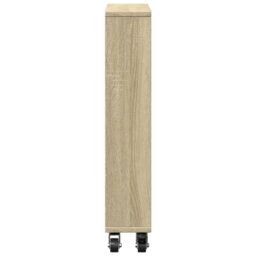 Berkfield Home Narrow Storage Trolley Sonoma Oak 48x13x68 cm Engineered Wood in Brown - Size: 48 x 13 x 68 cm - thumbnail 5