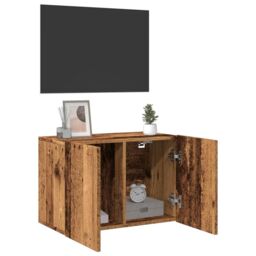 Berkfield Home TV Cabinet Wall-mounted Old Wood 60x30x41 cm in Brown - Size: 60 x 30 x 41 cm - thumbnail 4