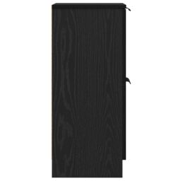 Berkfield Home Sideboards 2 pcs in Black Oak, 30x30x70 cm, Made of Engineered Wood - Size: 30 x 30 x 70 cm - thumbnail 8