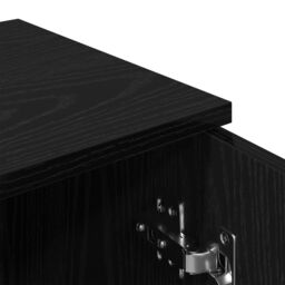 Berkfield Home Sideboards 2 pcs in Black Oak, 30x30x70 cm, Made of Engineered Wood - Size: 30 x 30 x 70 cm - thumbnail 9