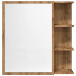Berkfield Home Bathroom Mirror Cabinet Artisan Oak 62.5x20.5x64 cm Engineered Wood in Brown - thumbnail 5