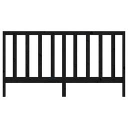 Berkfield Home Beautiful Bed Headboard Black 206x4x100 cm Solid Wood Pine - Size: 206 x 4 x 100 cm - thumbnail 4