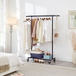 House of Home Heavy Duty Black Clothes Rail Adjustable Width & Height - thumbnail 7