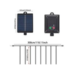 EONLION White LED Solar Lights Meteor Shower Rain - Size: 100 cm - thumbnail 2
