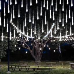 EONLION White LED Solar Lights Meteor Shower Rain - Size: 100 cm - thumbnail 1